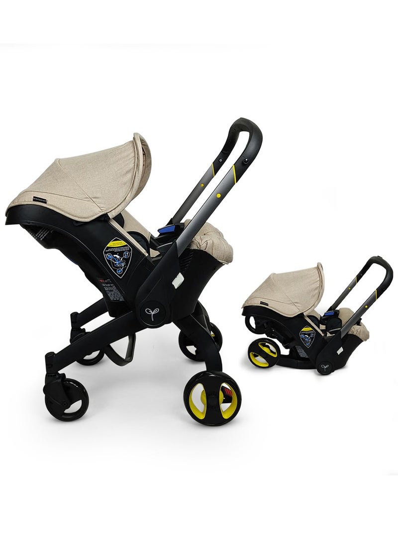 2-in-1 Car Seat & Stroller | World’s First Fully Integrated Travel System | Seamless Transition from Car to Stroller in Seconds | Ergonomic Newborn Support & Side-Impact Protection | Lightweight, Compact, and Durable with Rust-Free Aluminum Frame | Certified for Air Travel & Public Transport