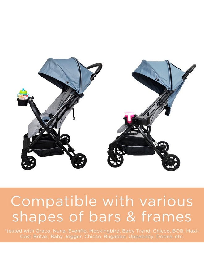 Universal Stroller Snack Tray Attachment | Stroller Cup Holder Attachment Universal Snack Tray For Stroller Tray Attachment | Clip On Baby Stroller Accessories For Joggers, Umbrella & Wagons