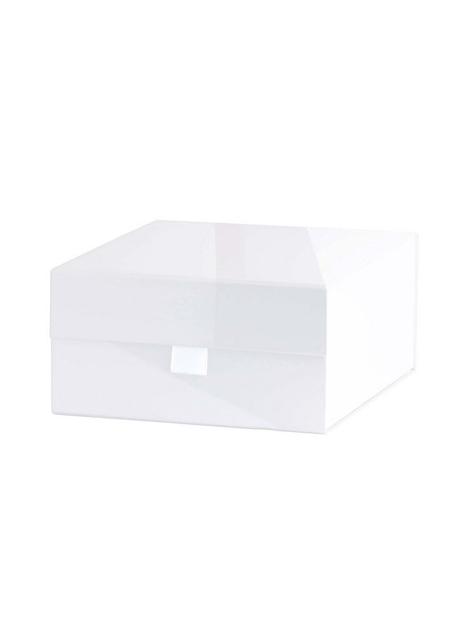 5 Pack White Hard Gift Box With Magnetic Closure Lid 8