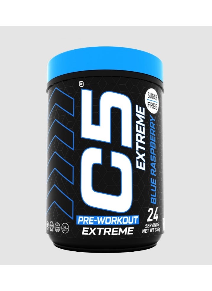 C5 Extreme Powder Pre-workout Blue Raspberry Flavor 24 Servings