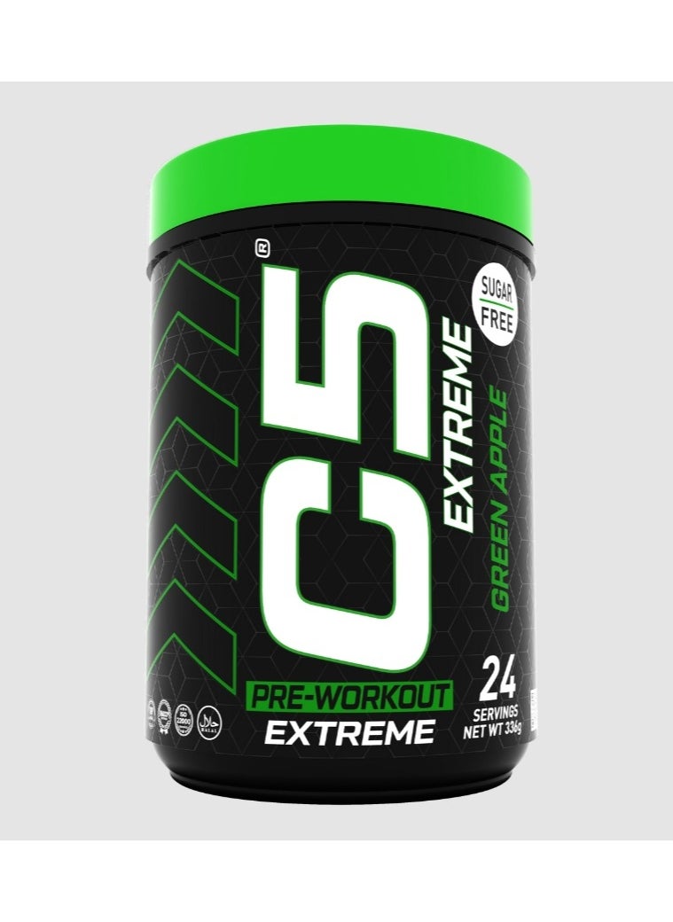 C5 Extreme Powder Pre-workout Green Apple Flavor 24 Servings