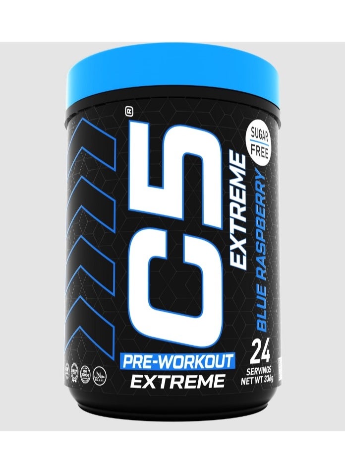 C5 Extreme Powder Pre-workout Blue Raspberry Flavor 24 Servings