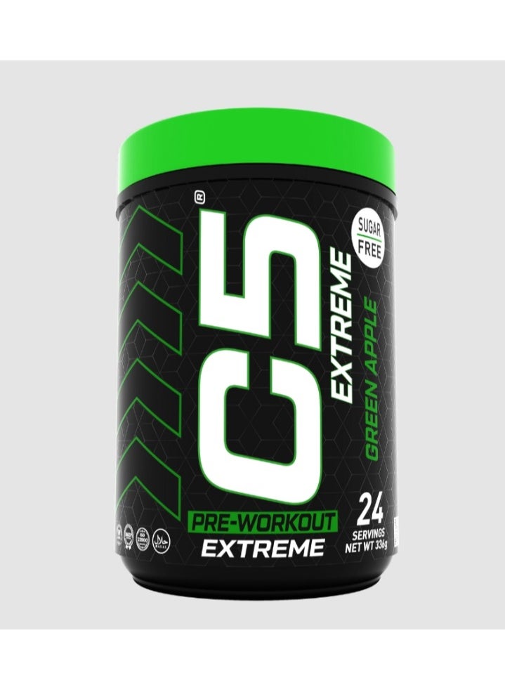 C5 Extreme Powder Pre-workout Green Apple Flavor 24 Servings