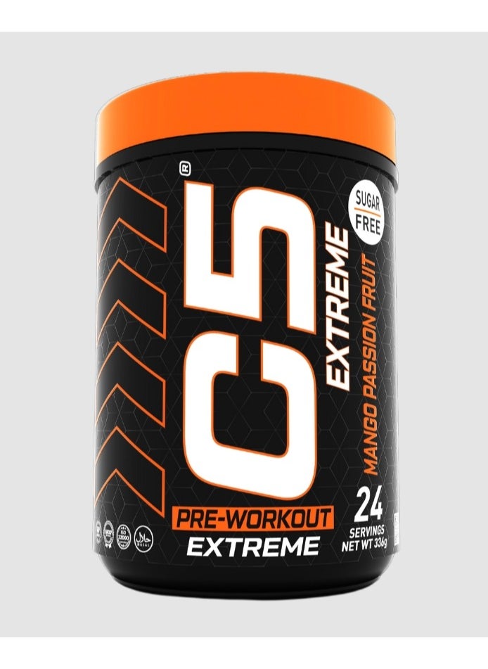 C5 Extreme Powder Pre-workout Mango Passion Fruit Flavor 24 Servings