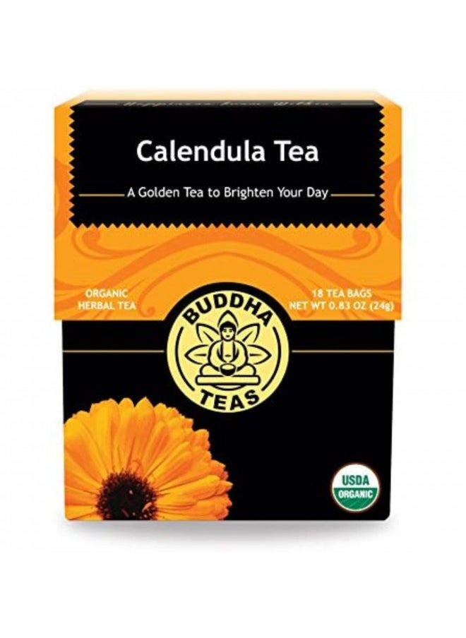 Buddha Teas Organic Calendula Flower Tea - OU Kosher, USDA Organic, CCOF Organic, 18 Bleach-Free Tea Bags