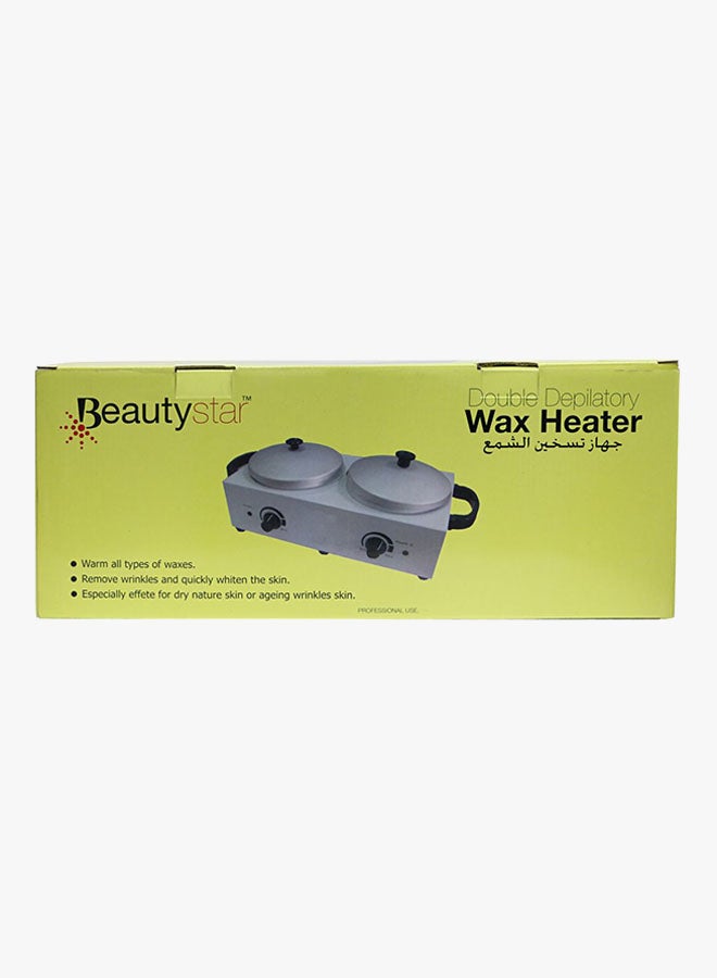 Wax Machine for Hair Removal Two Pools White/Black