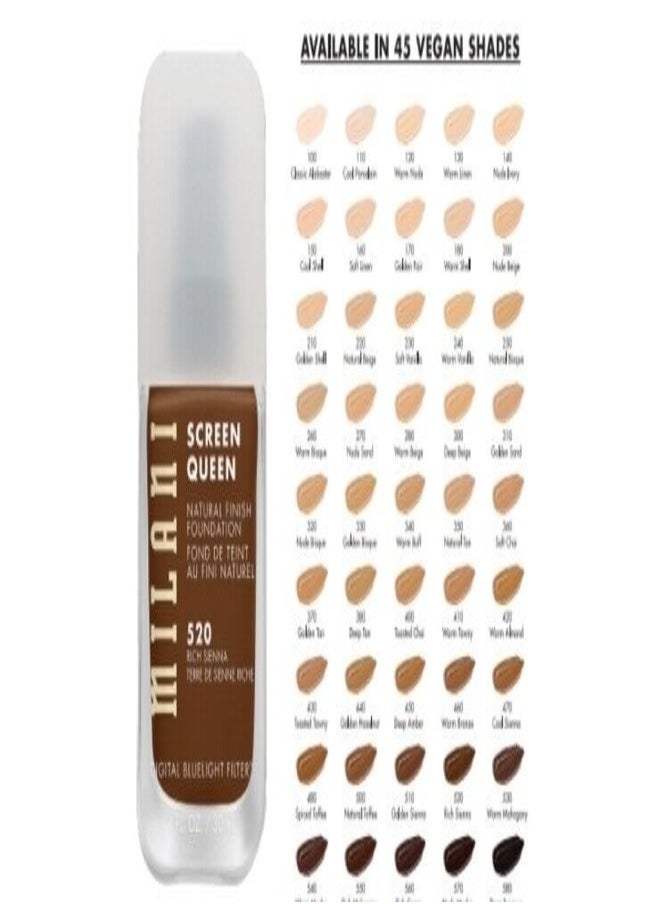 Milani Screen Queen Foundation - 180 Warm Shell  30ml