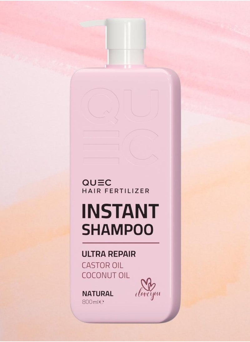 Quec Hair Shampoo Ultra Repair with Castor Oil and Coconut Oil 800ml