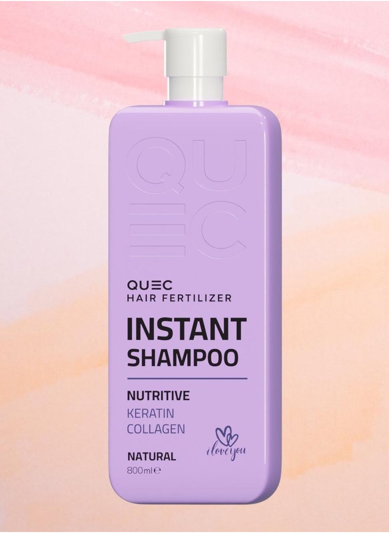 Quec Instant Hair Shampoo Nutritive with Keratin and Collagen 800ml