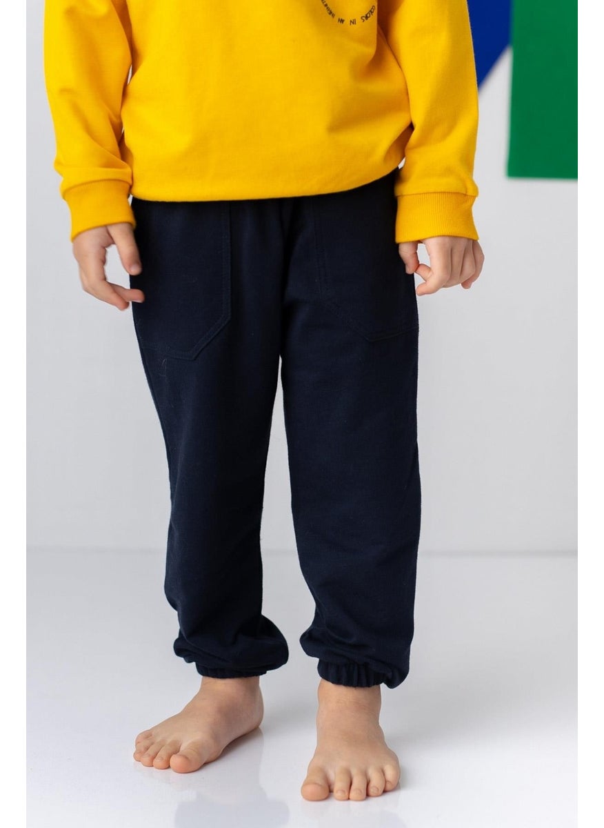 Unisex Kids Elastic Plain Jogger Sweatpants