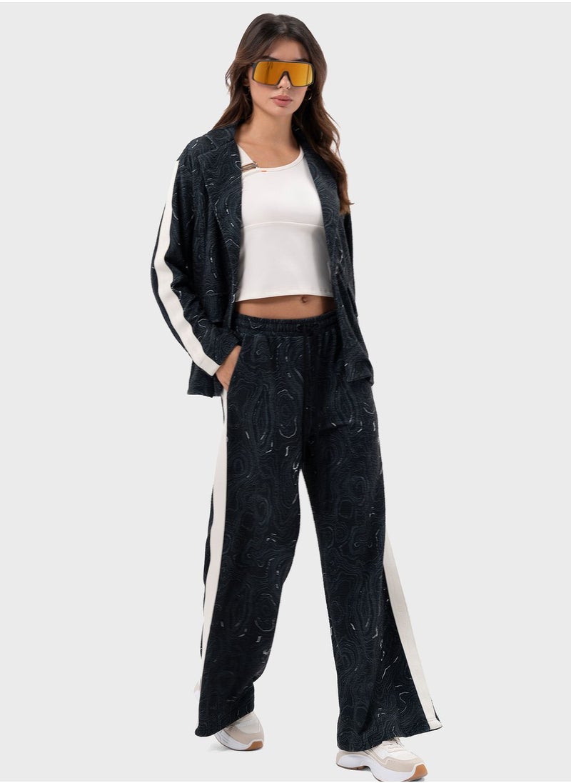 Ellis Taped Wide Leg Pants (Aop)