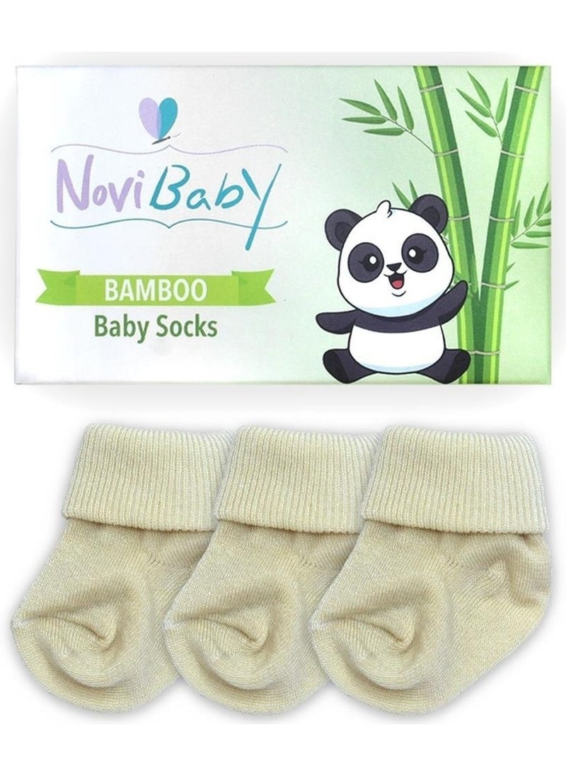 3-Piece Bamboo Newborn Baby Socks