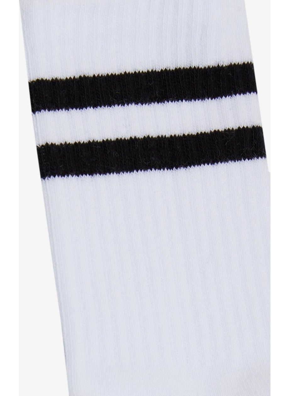 Boy Socks Striped 5-14 Years Old, White