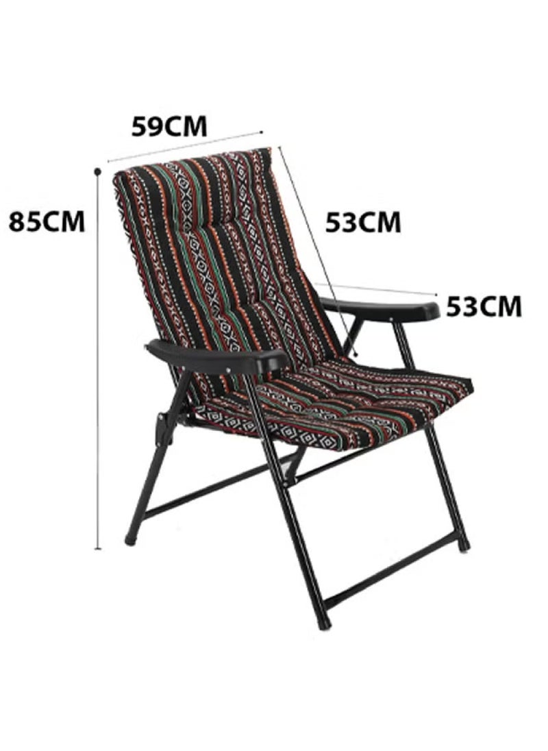 Folding Camping Chair Lightweight Padded High Back Camping Chair for Outdoor Beach Camping and Trekking