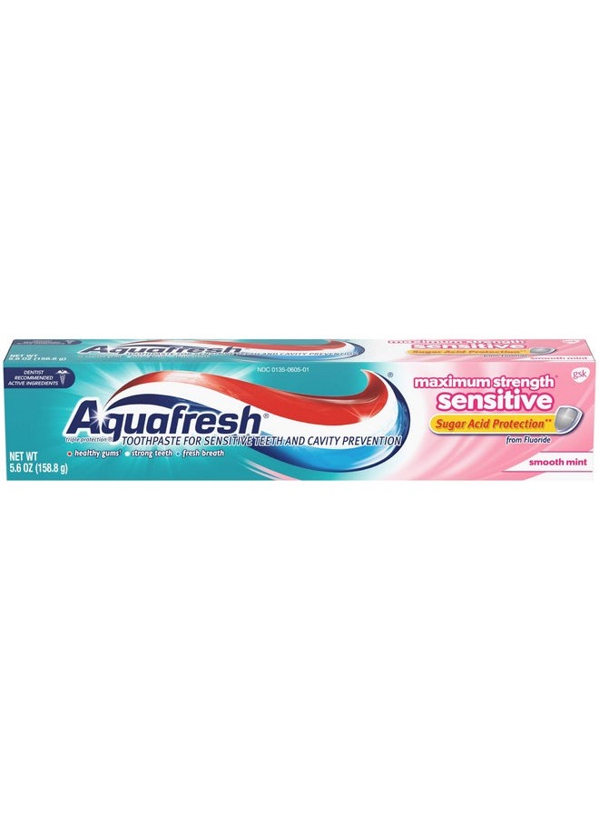 Aqua Fresh Sensitive Maximum Strength Toothpaste, 5.6 Oz, (32432)