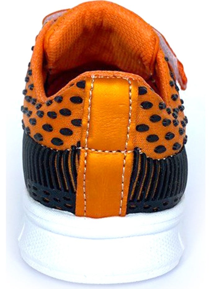 Kids Navy-Orange Anatomically Supported Kids Sports Shoes