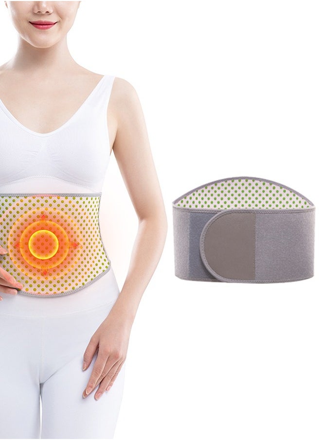 Waist Belt Lumbar Support Back Brace for Women, Portable Heated Waist Belt Heating Menstrual Heating Pad for Back Abdominal Pain Relief (L)