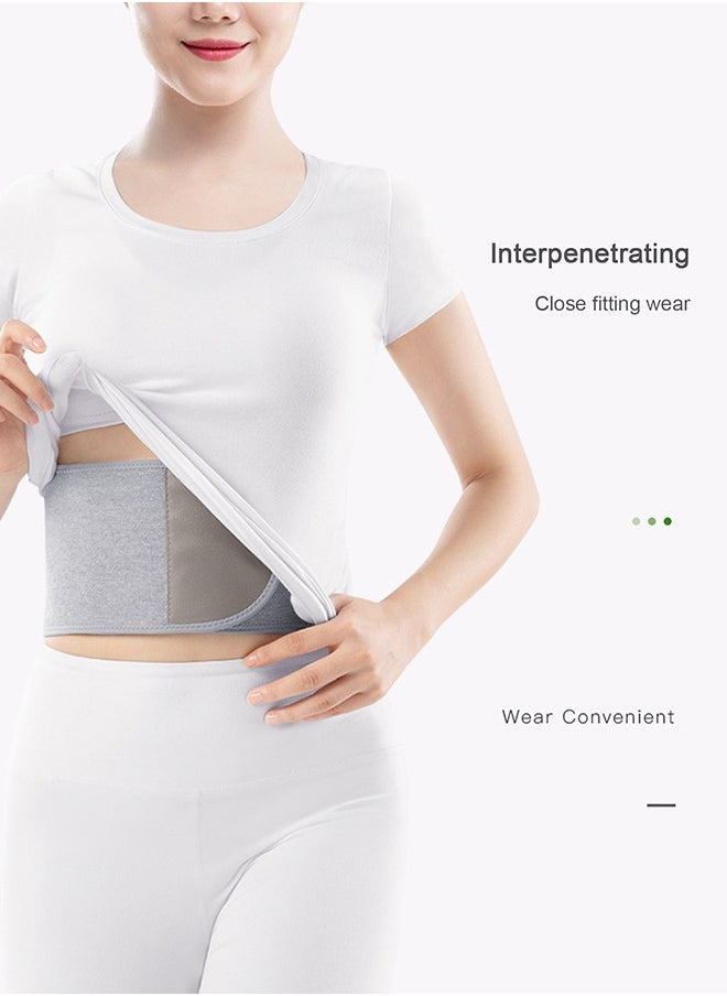 Waist Belt Lumbar Support Back Brace for Women, Portable Heated Waist Belt Heating Menstrual Heating Pad for Back Abdominal Pain Relief (L)