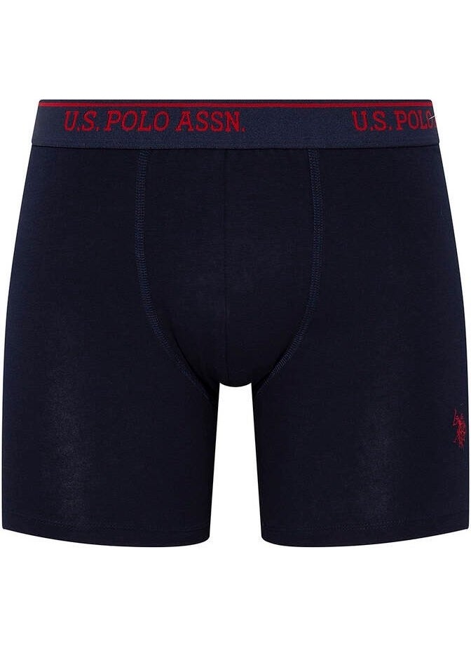 BASE. Polo Assn. Men's 3 Piece Boxer Set Red-Grey Melange-Navy Blue