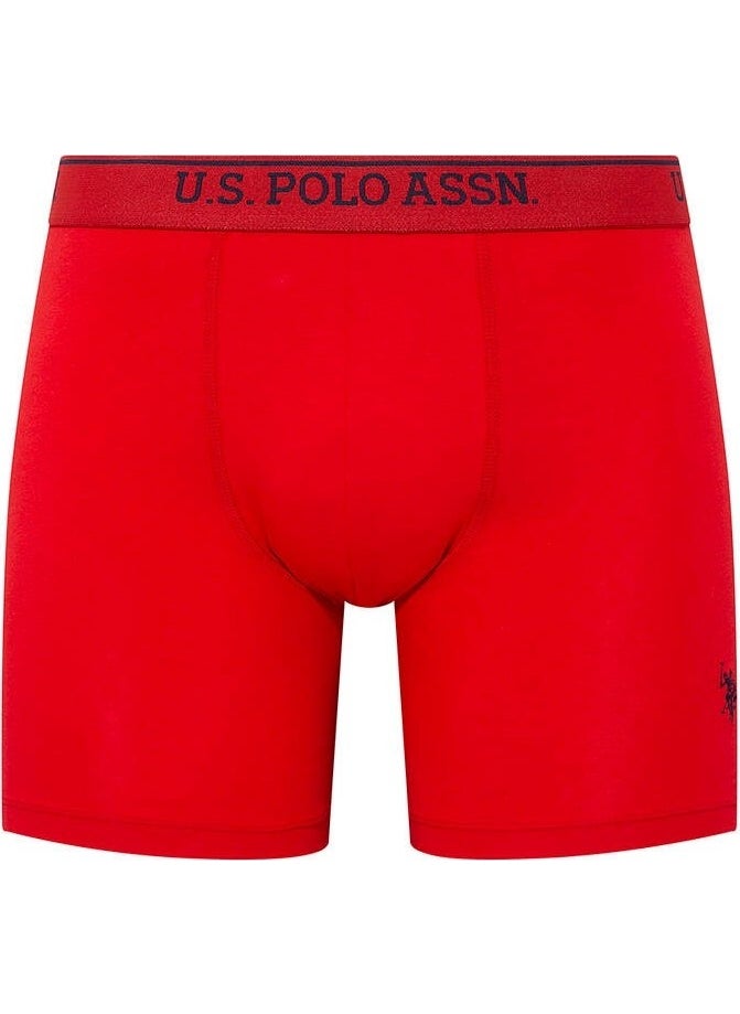 BASE. Polo Assn. Men's 3 Piece Boxer Set Red-Grey Melange-Navy Blue