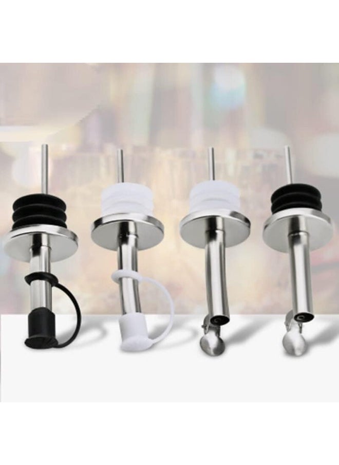 PULABO Stainless Steel Wine Olive Oil Pourer Dispenser Spout Wine Bottle Spout Stopper Home Kitchen Bar Tool Wine Pourer 998309 Convenient