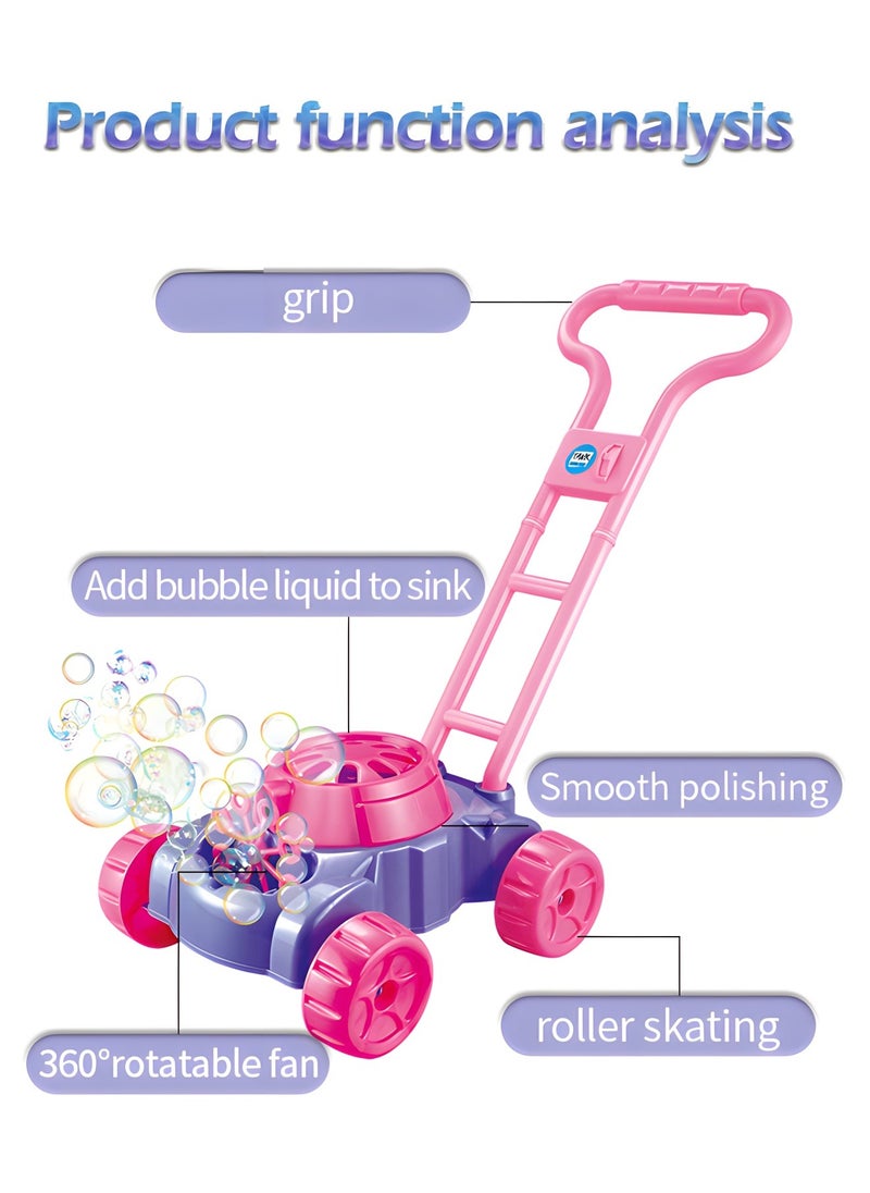 Bubble Lawn Mower for Toddlers,Bubbles Blowing Push Toys for Kids, Bubble Machine,Outside Toys for Toddlers,Electronic Bubble Blower Machine