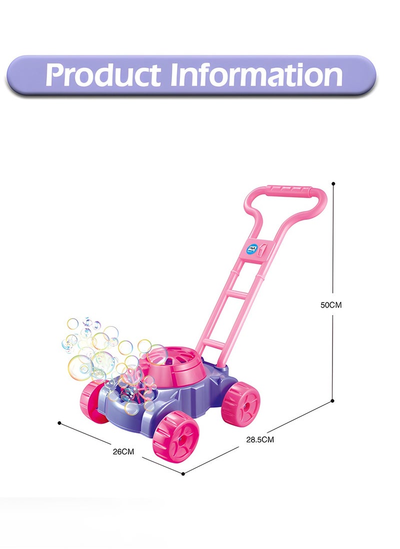 Bubble Lawn Mower for Toddlers,Bubbles Blowing Push Toys for Kids, Bubble Machine,Outside Toys for Toddlers,Electronic Bubble Blower Machine