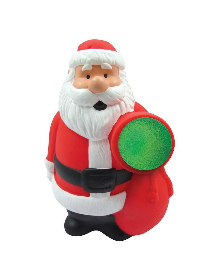 Christmas Santa Ball Popper Toy - Holiday Stocking Stuffer Includes 4 Soft Foam Balls - Squeeze To Pop Air Powered Balls Up To 20 Feet - For Indoor/Outdoor Play - Gift For Kids, Girls, Boys