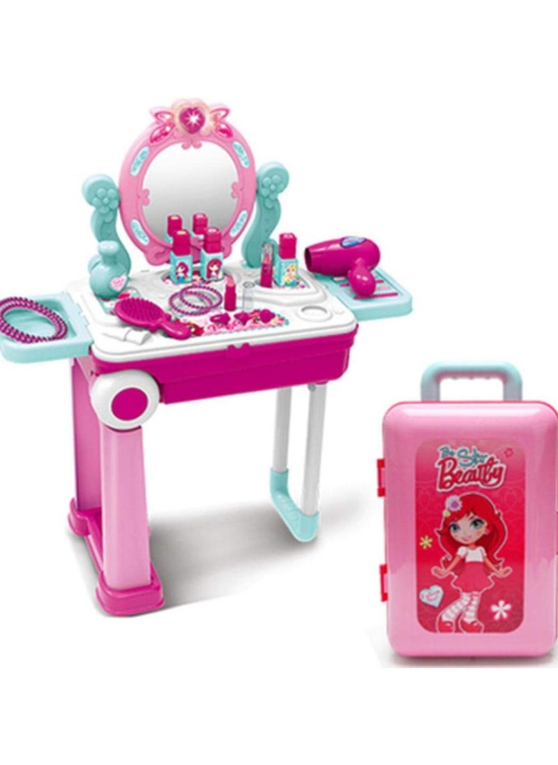 Kids Gifts For Girls , Educational Pretend Play Makeup Set Toys For Girls Dressing Cosmetic Playset with Travel Case