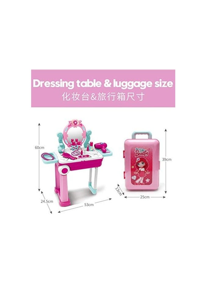 Kids Gifts For Girls , Educational Pretend Play Makeup Set Toys For Girls Dressing Cosmetic Playset with Travel Case