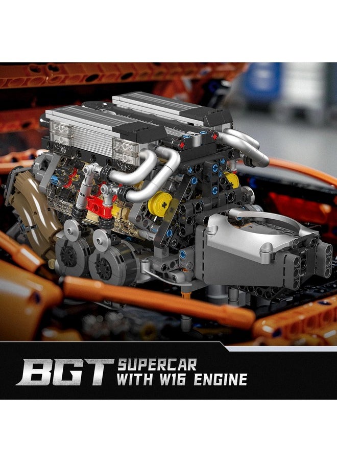 10131 W16 Engine Building Kit - Build Your Own W16 Engine Toy, 16-Cylinder Petrol Car Engine Replica Model Building Kit For Kids/Teens 10+ Years (952 Pcs)