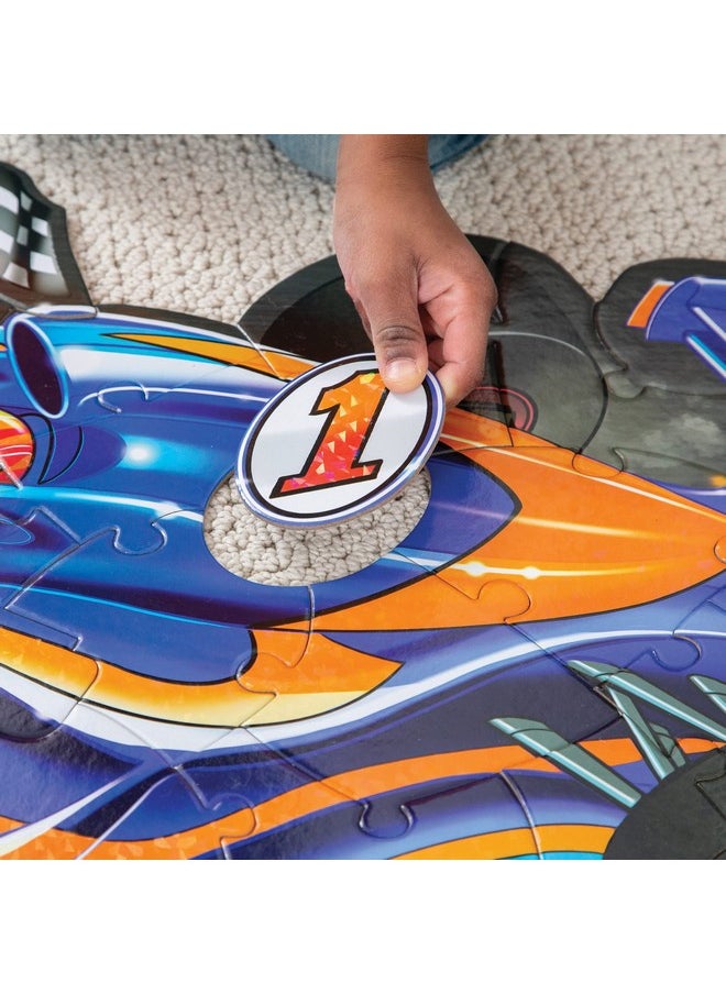 Giant Floor Puzzles With Uniquely Fun Shaped Pieces For Kids Ages 3+ Gifts For Boys And Girls - Racecar