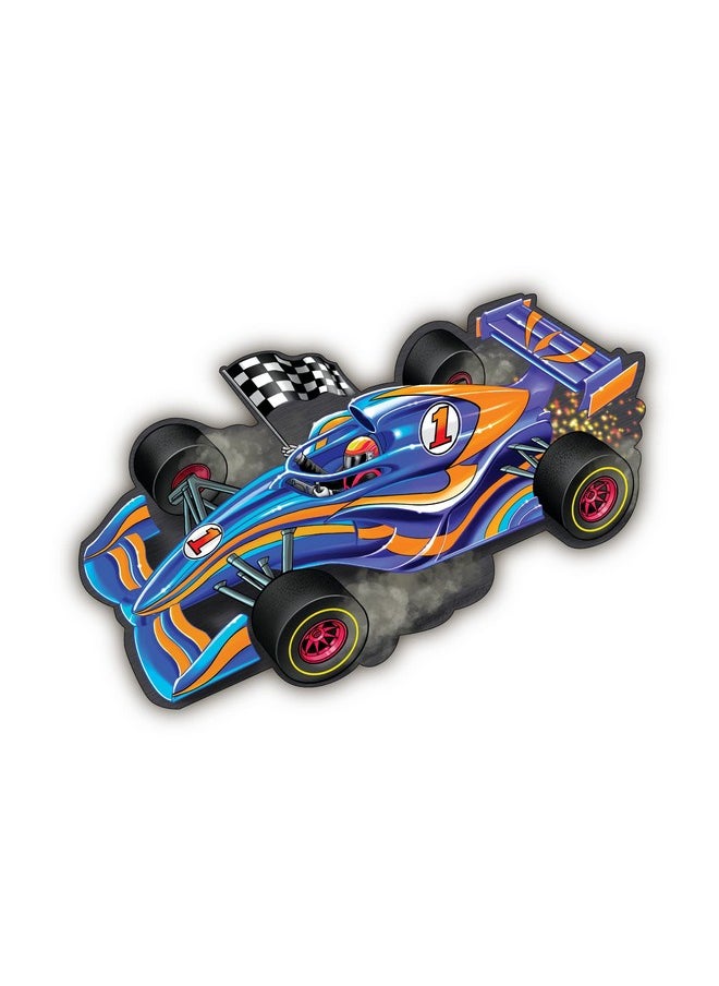 Giant Floor Puzzles With Uniquely Fun Shaped Pieces For Kids Ages 3+ Gifts For Boys And Girls - Racecar