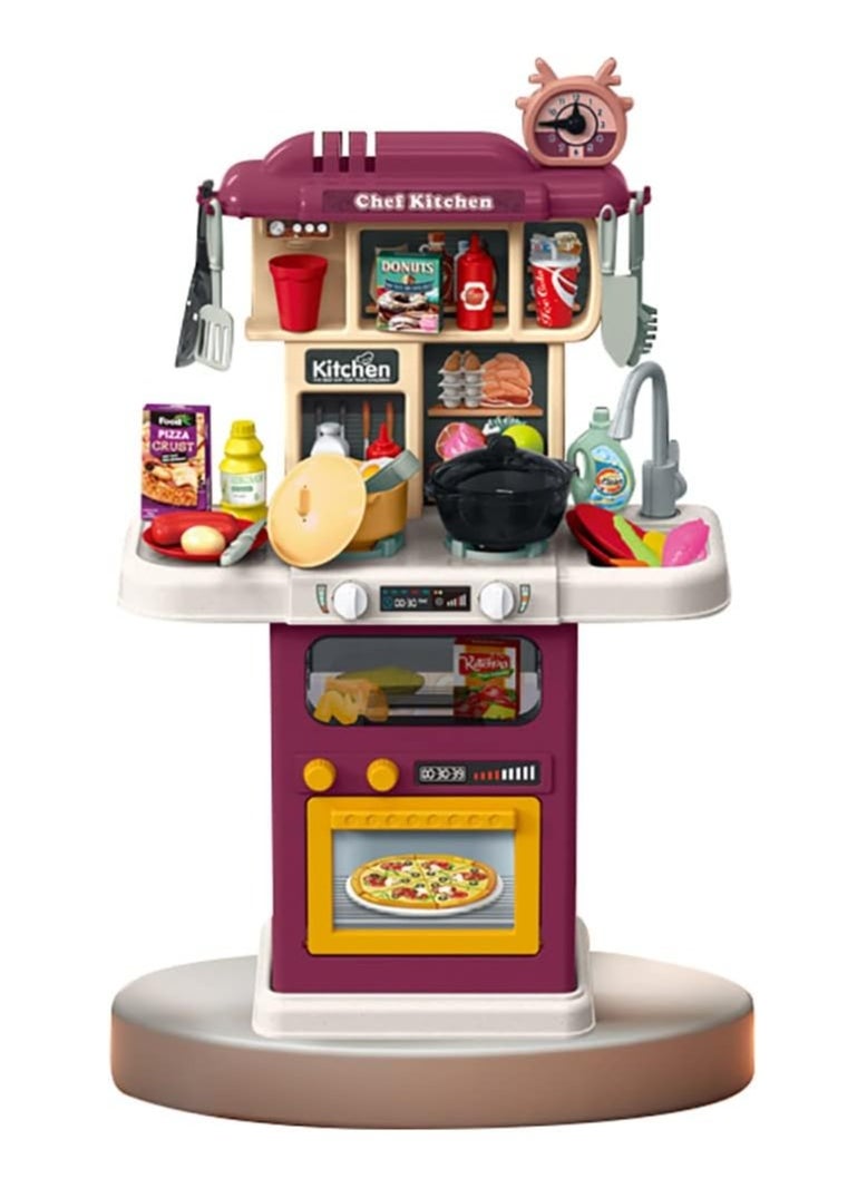 Talented Chef Cooking Kitchen Pretend Play Set for Kids with Light and Sound