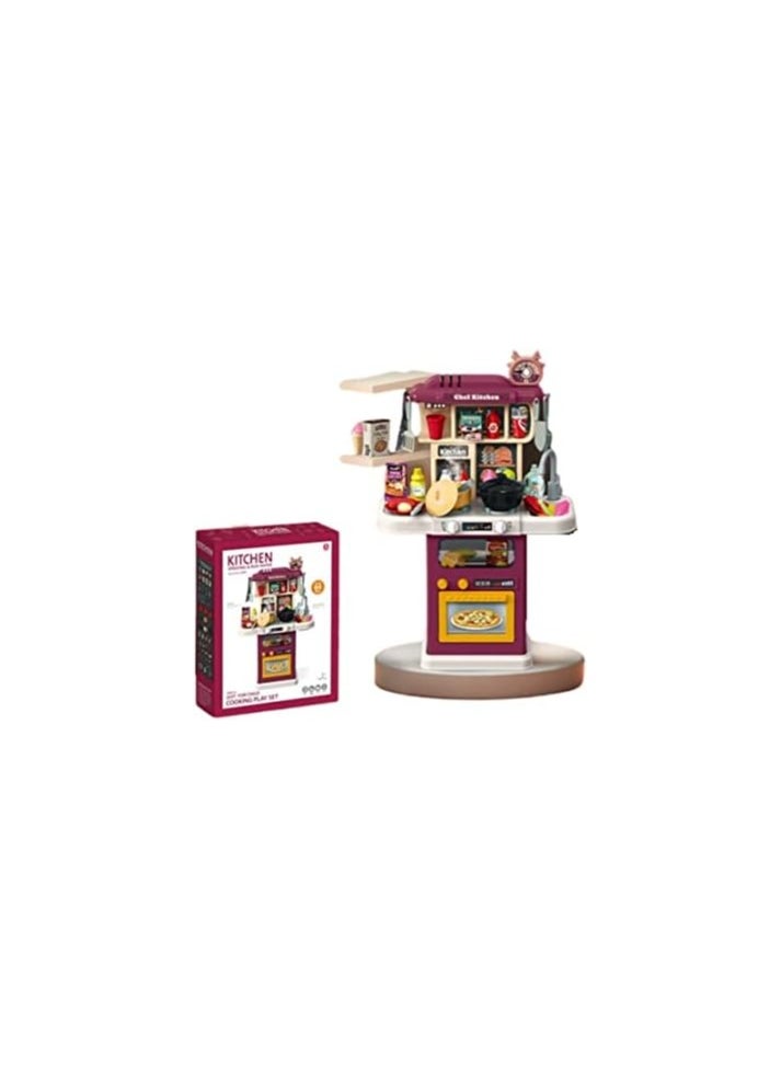 Talented Chef Cooking Kitchen Pretend Play Set for Kids with Light and Sound