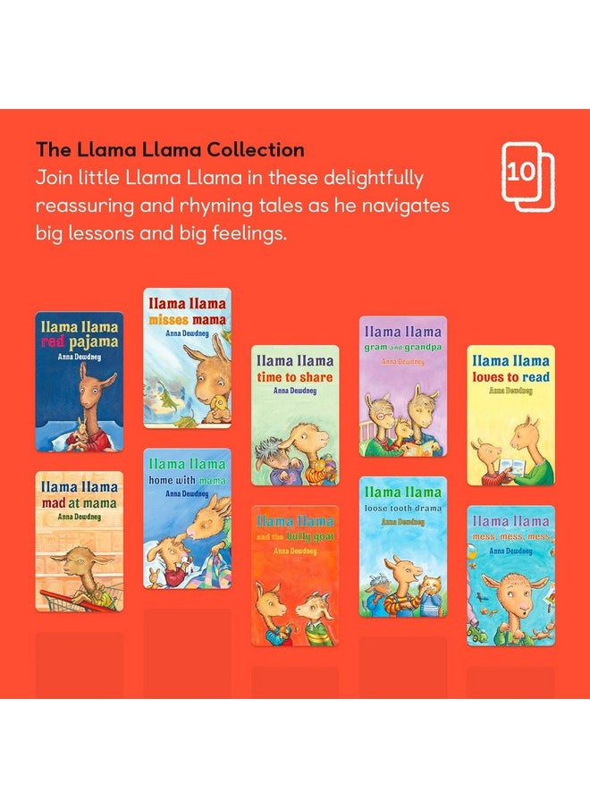 The Llama Llama Collection By Anna Dewdney - 10 Kids Audio Cards For Use With Player & Mini All-In-1 Audio Player, Screen-Free Listening With Fun Playtime, Bedtime & Travel Stories, Ages 2+