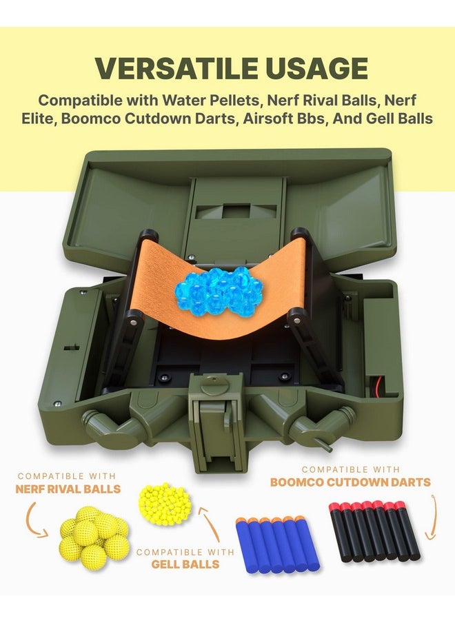 Toy Action Set For Play Games - Remote Control Included, Compatible With Foam Blasters (Green)