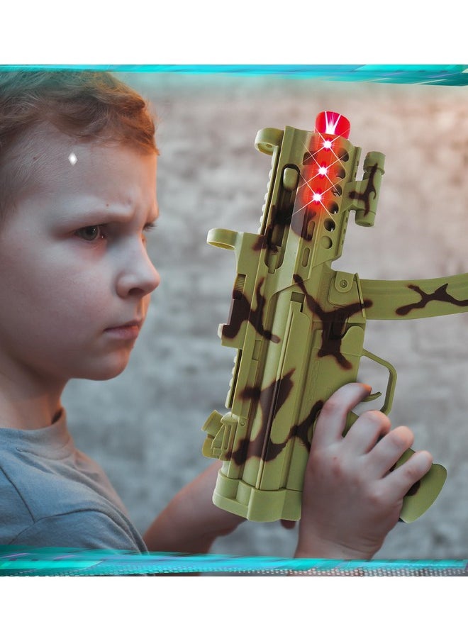 Light Up Sonic Military Toy Gun - Light Up Guns For Kids With Sound, Military Camouflage Ranger Force Army Toy Gun For Kids, Great Party Favor Gun Toy, Cosplay Costume Prop Toy Gun - 11.5 Inch