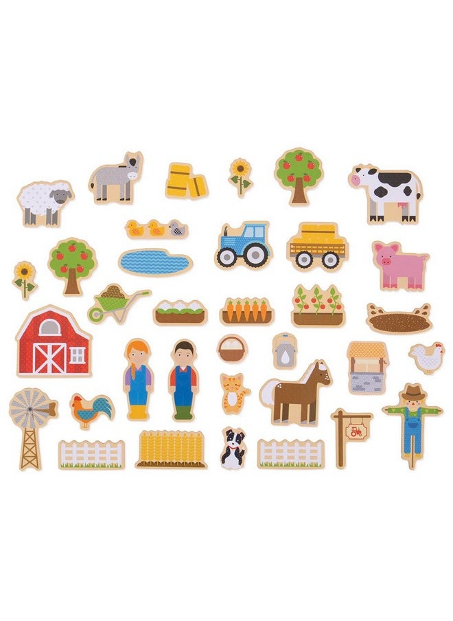 Wooden Farm Magnets - 35 Magnets