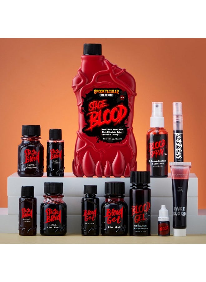 Halloween Fake Blood, 1 Oz Faux Blood Makeup, Stage Blood Bottle, Prank Dripping Blood Paint, Washable Fake Blood For Clothes, Zombie, Vampire Blood Make Up