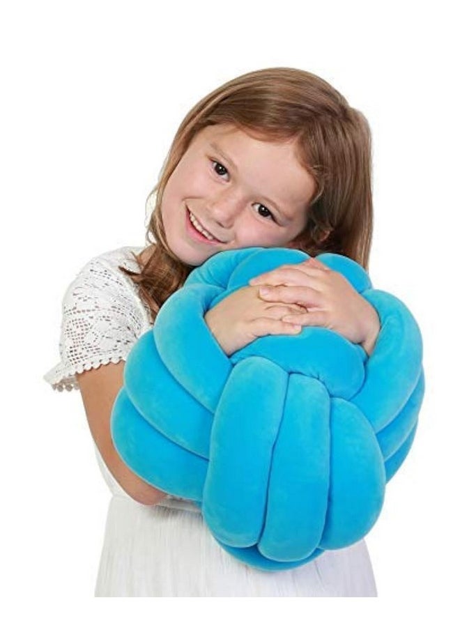 Playlearn Cuddle Ball Knot Pillow - Sensory Pillow - Plush Toy Hugging Pillow - Calming Stress Relief Toy For Kids - 10 Inch