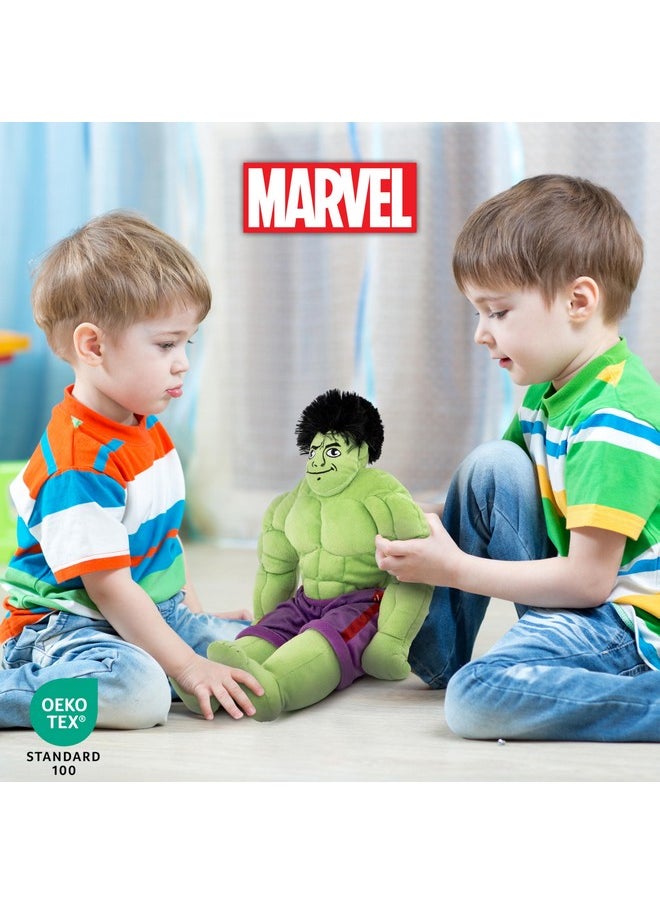 Marvel Super Hero Adventures Toddler Hulk Plush Stuffed Pillow Buddy - Super Soft Polyester Microfiber, 18 Inch (Official Marvel Product)