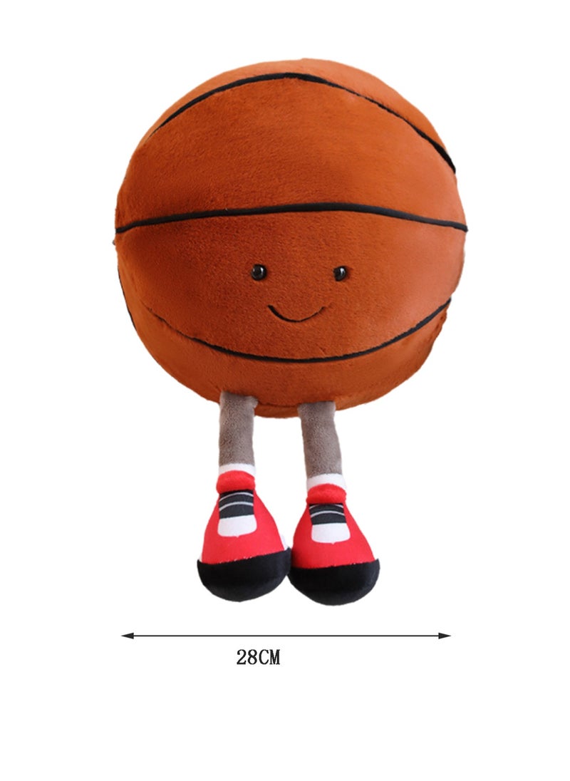 28 CM Cute Cartoon Basketball Plush Toy Soft Stuffed Doll For Girls And Boys All Ages Gift