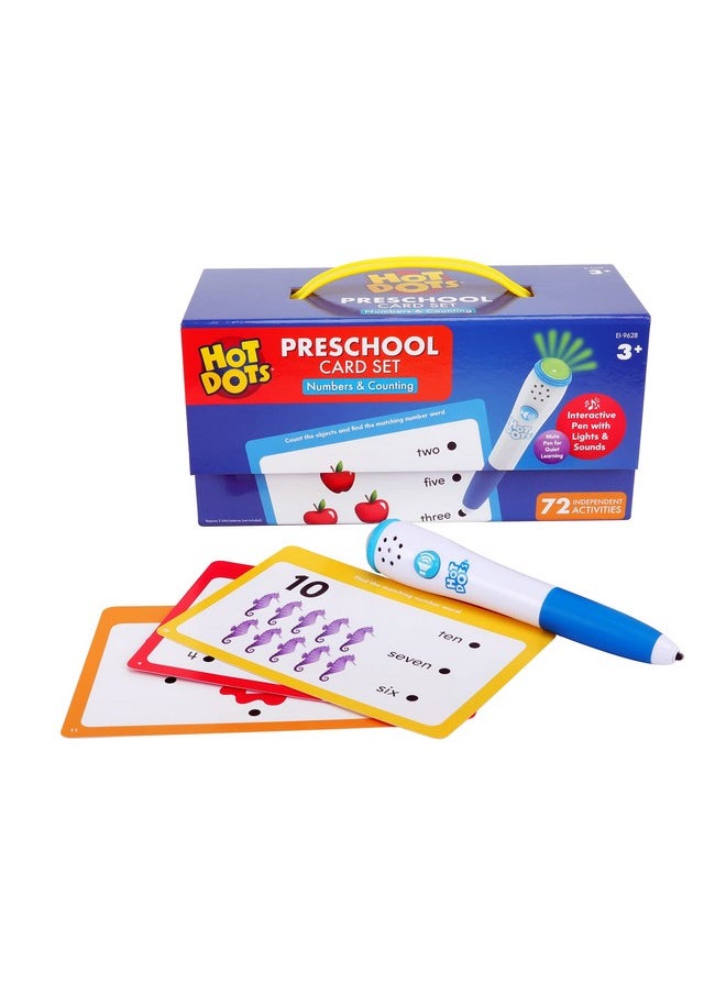 Hot Dots Numbers Set With 72 Activities, Learn To Count Preschool Set With Interactive Pen, Ages 3+