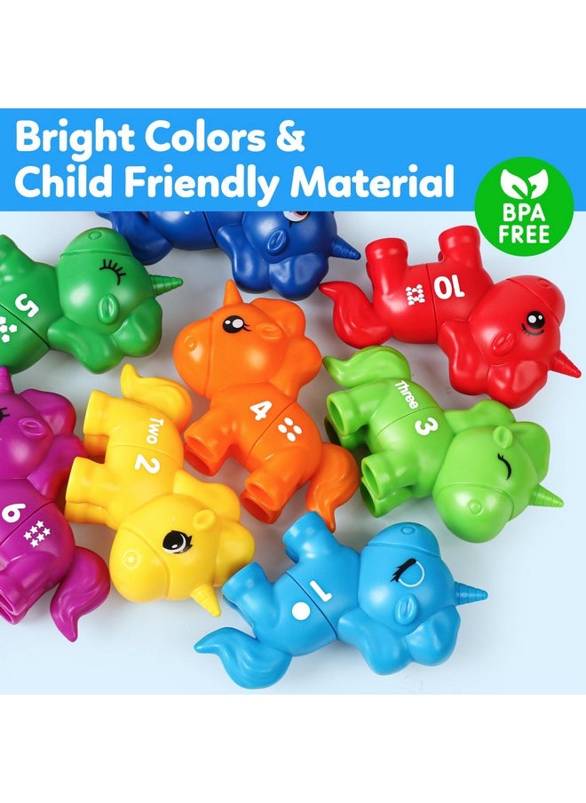 Montessori Numbers Matching Counting And Sorting Game For Toddlers Fine Motor Toy Preschool 1-10 Recognition Learning Toy Educational Set For Kids Ages 3 4 5 (10Pcs)