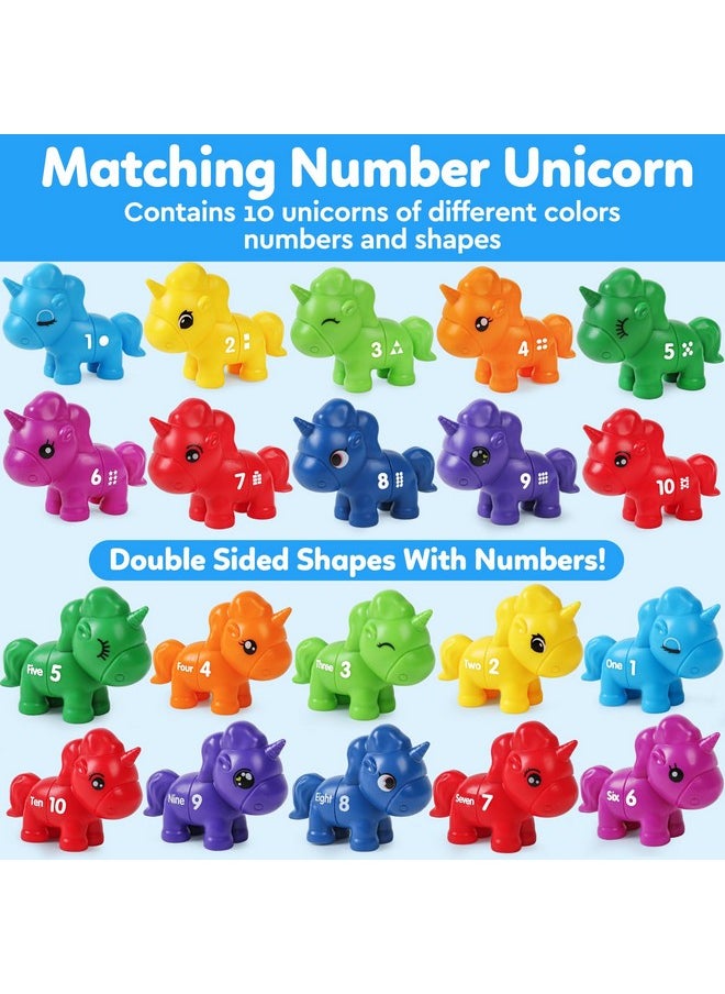 Montessori Numbers Matching Counting And Sorting Game For Toddlers Fine Motor Toy Preschool 1-10 Recognition Learning Toy Educational Set For Kids Ages 3 4 5 (10Pcs)