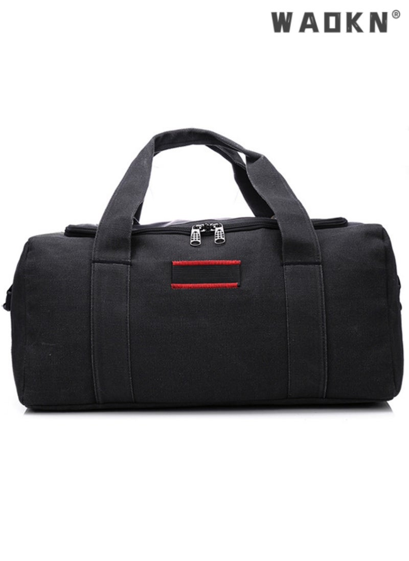 Unisex Travel Duffel Bag Large Capacity Lightweight Wear-resistant Oxford Fabric Multipurpose Foldable Luggage Handbag Fitness Sports Training Trip Capacity Fitness Bag Outdoor Yoga Handbag Black