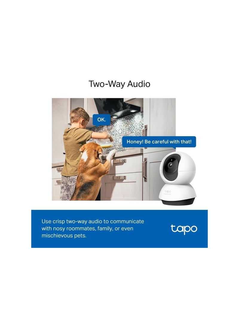 Tapo_2K 4MP C220 WiFi Indoor Surveillance Camera, Person Detection, Two-Way Audio, Compatible with Alexa and Google Assistant