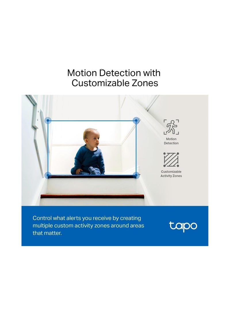 Tapo_2K 4MP C220 WiFi Indoor Surveillance Camera, Person Detection, Two-Way Audio, Compatible with Alexa and Google Assistant