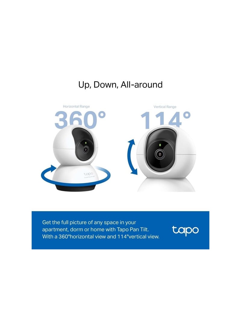 Tapo_2K 4MP C220 WiFi Indoor Surveillance Camera, Person Detection, Two-Way Audio, Compatible with Alexa and Google Assistant